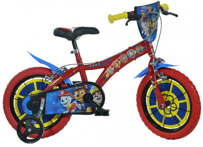 Dino 14 Inch 24 cm Jongens Knijprem Rood