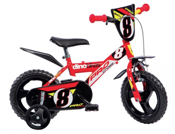 Dino Cross 12 Inch 21 cm Jongens Doortrapper Rood Zwart
