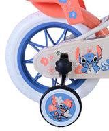 Disney Stitch Kinderfiets Meisjes 12 inch Creme Koraal Blauw