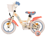 Disney Stitch Kinderfiets - Meisjes - 12 inch - Crème Koraal Blauw
