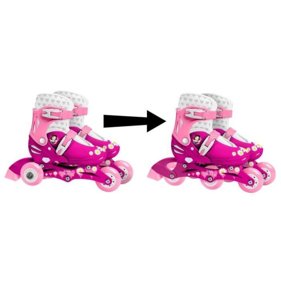 Disney Inline skates hardboot roze maat 27-30