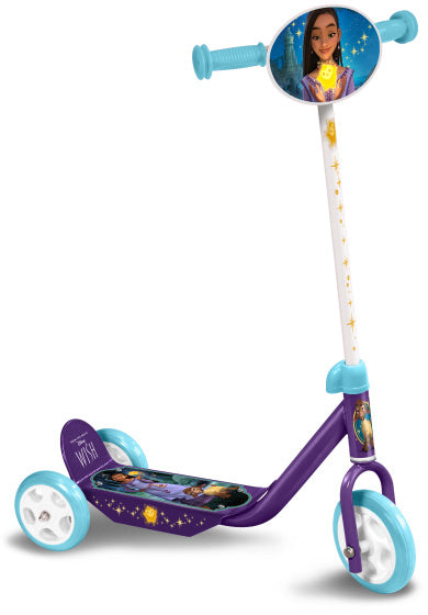 Disney Wish 3-wiel kinderstep meisjes paars blauw wit