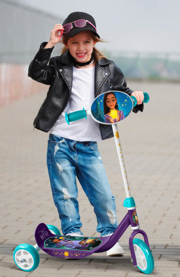 Disney Wish 3-wiel kinderstep meisjes paars blauw wit