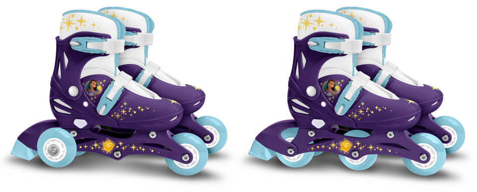 Disney Wish 2 in 1 Tri Inline Skates Semi-softboot Paars maat 27-30