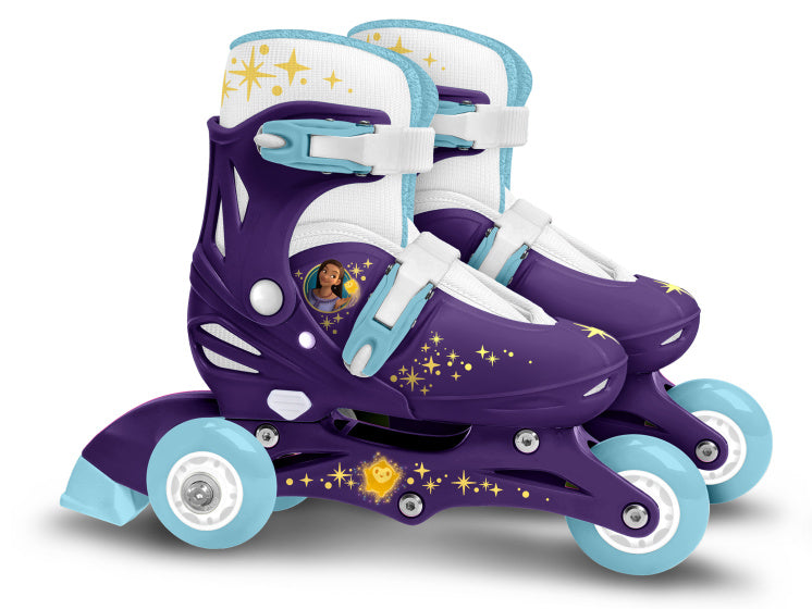 Disney Wish 2 in 1 Tri Inline Skates Semi-softboot Paars maat 27-30