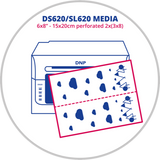 Dnp papier 2 rol � 200 st. 15x20 geperforeerd op 7,5x20 voor ds620