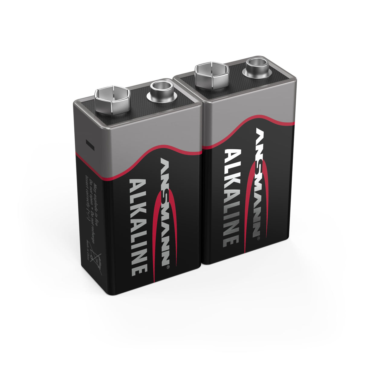 Ansmann alkaline batterij 9 volt e blok 6lr61 2 pcs. krimp
