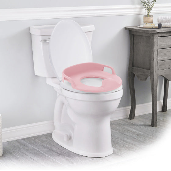 Dolu 3-in-1 educatief plaspotje met toiletverkleiner wit roze