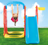 Dolu 4-in-1 Speeltoestel met Glijbaan en Schommel Blauw Rood