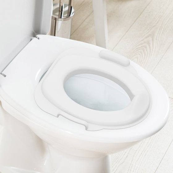 Dolu 2-in-1 XL Educatief Plaspotje met Doorspoeleffect Wit Grijs