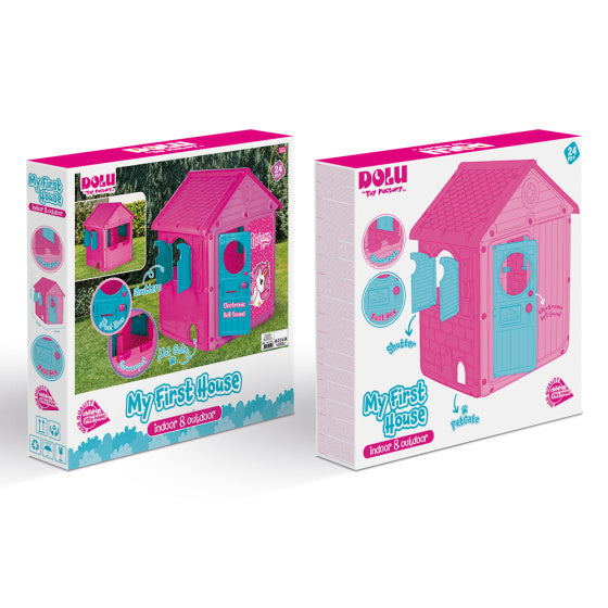 Dolu My 1st Unicorn House Speelhuisje met Deurbel Roze Blauw
