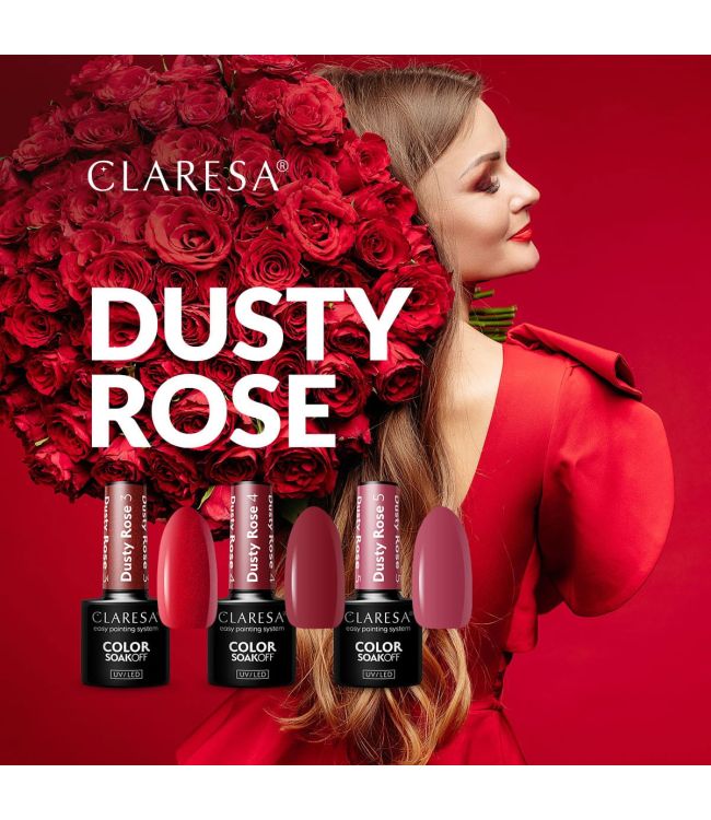 Claresa uv led gellak 5ml dusty rose 3