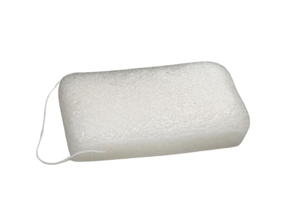 Ecoluba konjac spons - wit - rechthoekig