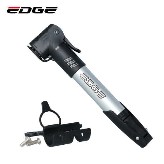 Edge tyfoon mini fietspomp 8 bar 116 psi zwart grijs