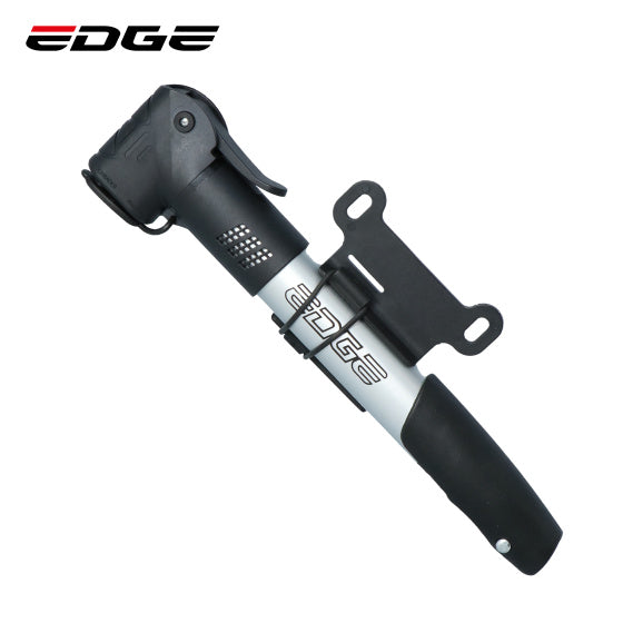 Edge tyfoon mini fietspomp 8 bar 116 psi zwart grijs