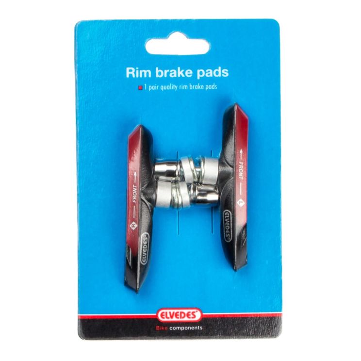remblokken V-brake 72 x 14 mm zwart 2 stuks