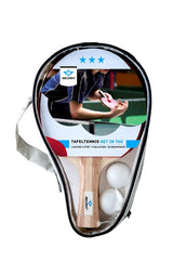 Engelhart T.T.C. set 3-ster bat met 2 ballen 40 mm rood zwart