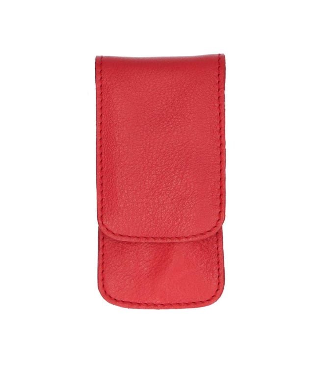 Erbe solingen 3-delige manicure etui met drukknoopsluiting rood (erbe9014)
