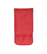 Erbe solingen 3-delige manicure etui met drukknoopsluiting rood (erbe9014)