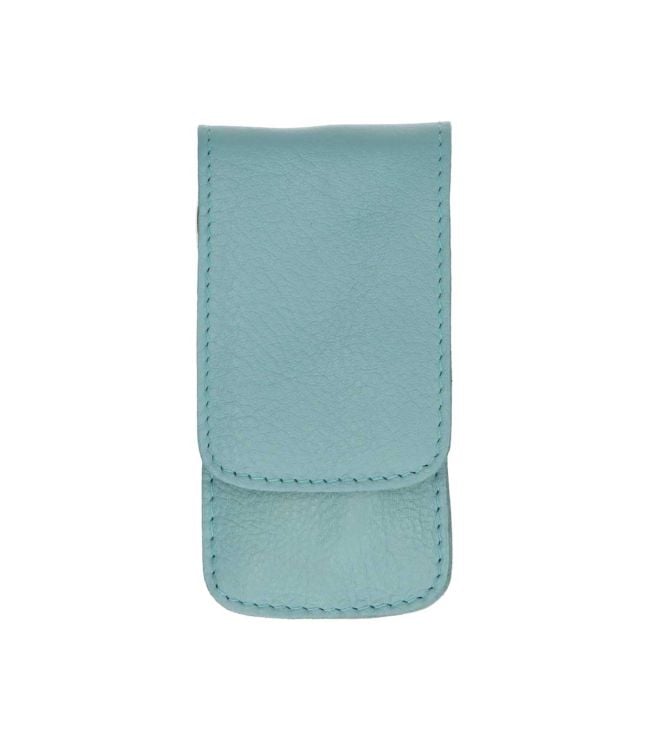 Erbe solingen 3-delige manicure etui met drukknoopsluiting lichtblauw (erbe9203)