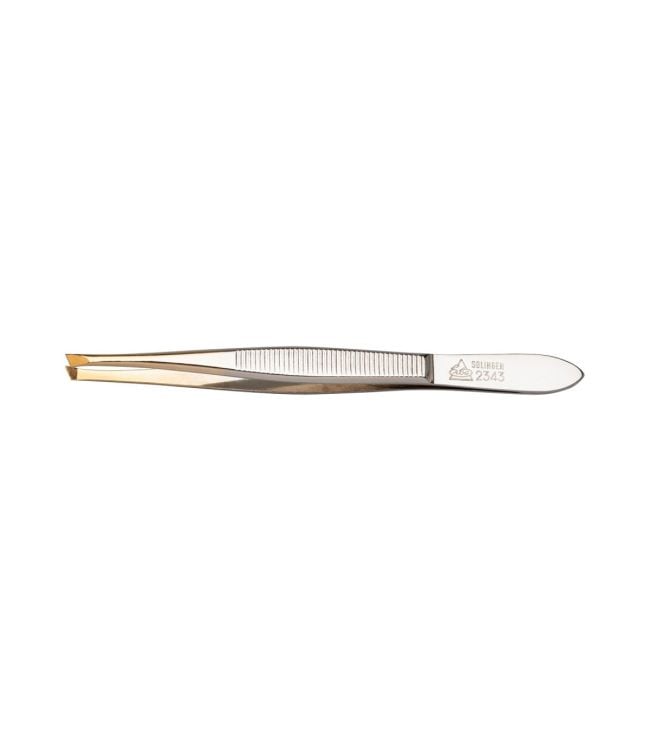 Erbe solingen pincet schuin smal verguld 9cm (erbe92343)