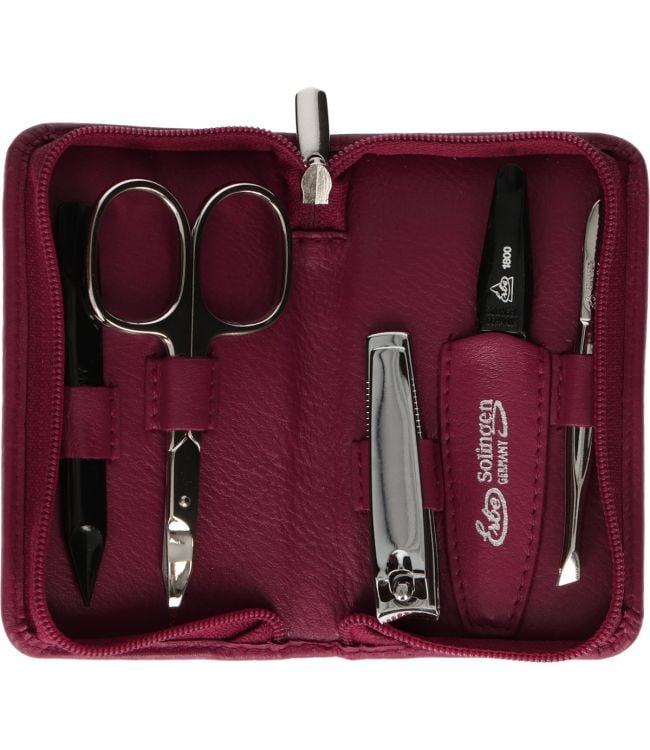 Erbe solingen 5-delige manicure etui rose (erbe9081)