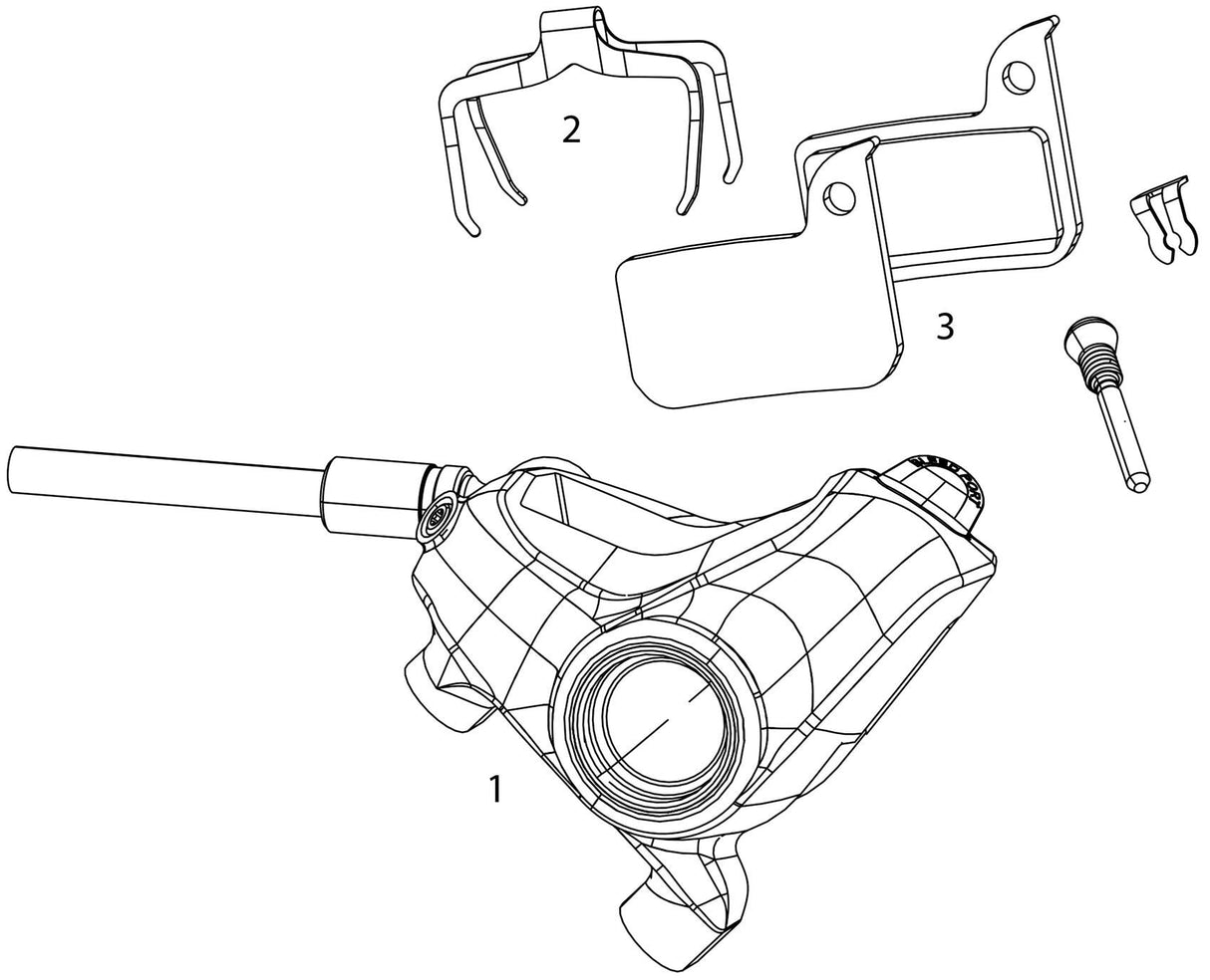 Sram schijfrem s900 disc br. s900 hydr.,right,rear br.