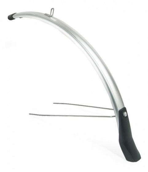 spatbordenset Snello 28 inch 46 mm kunststof zilver