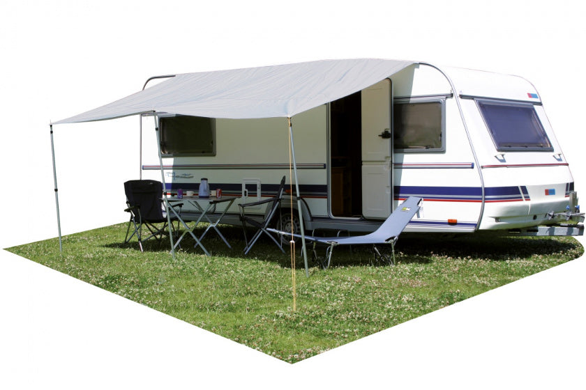 Eurotrail Luifel Caravan 350 x 240 cm polyester grijs 3 stokken