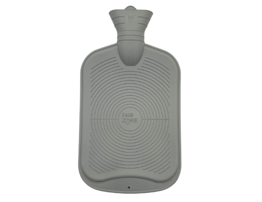 Fairzone natuurrubber warmwater kruik - fsc - 2l - grijs