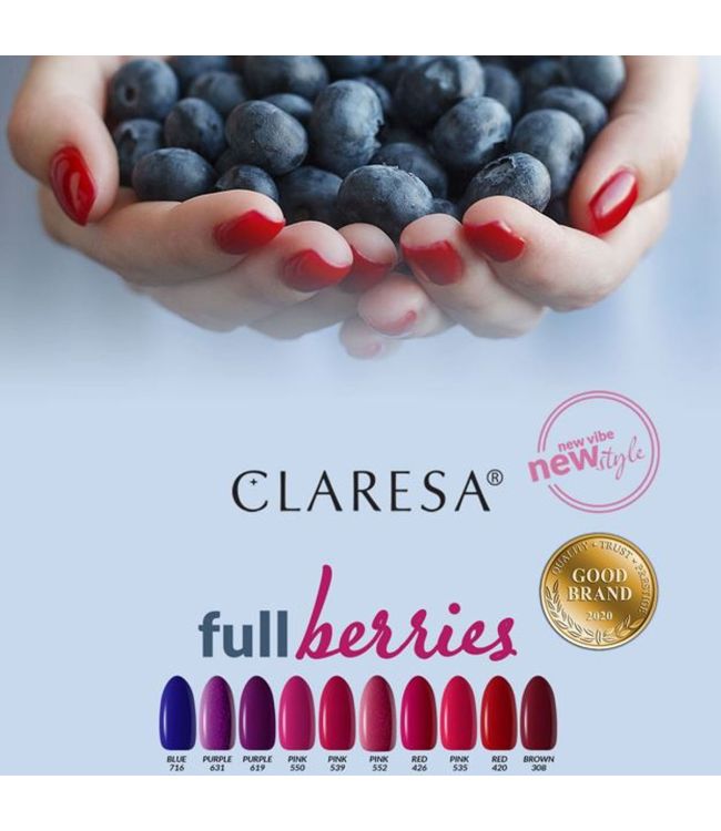 Claresa uv led gellak 5ml purple 619 full berries