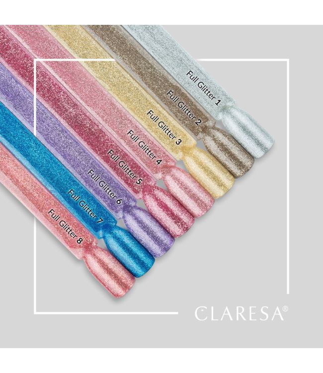 Claresa uv led gellak 5ml full glitter 1 silver