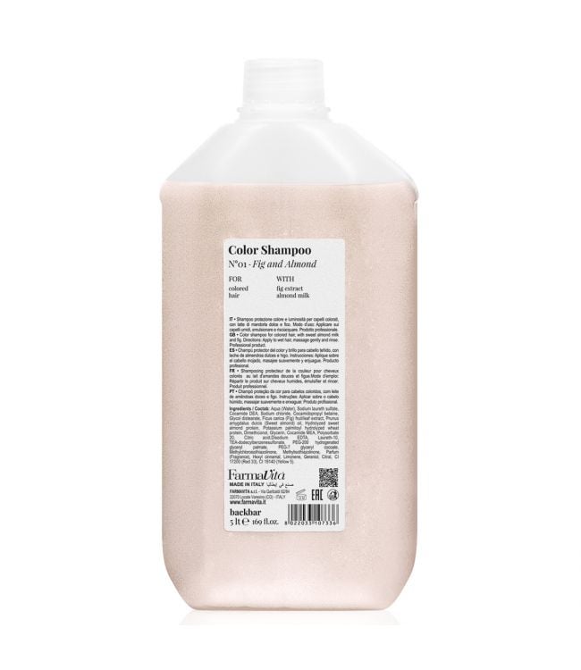 Farmavita backbar color shampoo n°01 fig and almond 5000ml