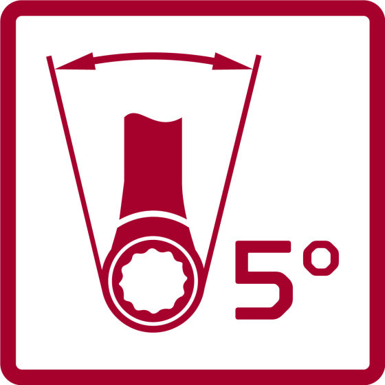 Gedore red Ringratel-steeksleutelset met Kniegewricht SW 8-19 mm 5-delig