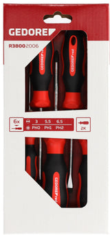 Gedore red Schroevendraaierset kruiskop (PH) + sleuf 6-delig
