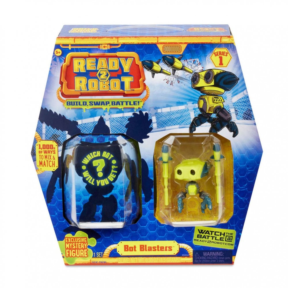 Brandunit ready 2 robot geel bot blasters maak je eigen robot