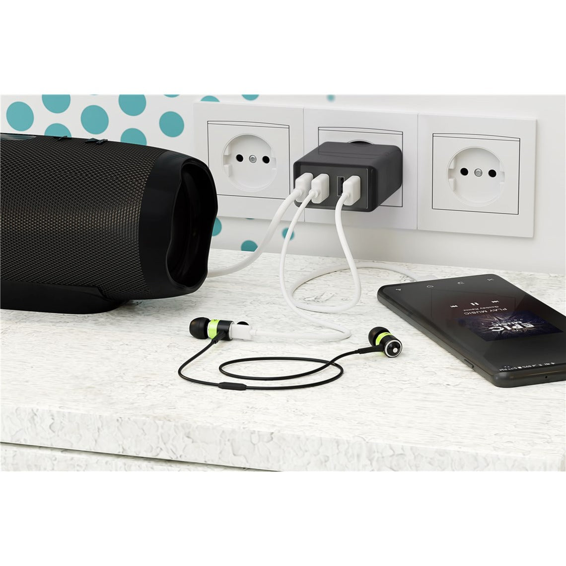 Goobay 4-Way USB Charger (30 W)