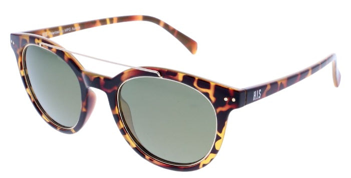 H.i.s Zonnebril 88102 cat. 3 dames rond bruin grijs