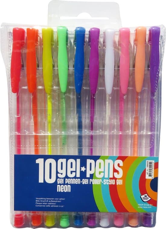 Van der doelen haza gel pennen neon 10 stuks