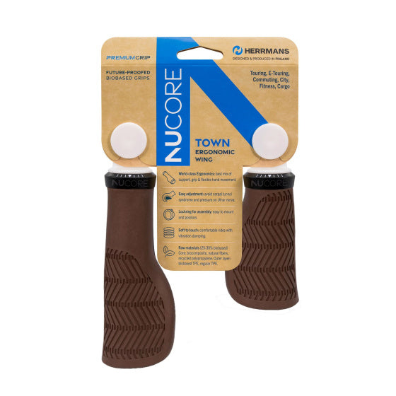 Sturmeyarcher nucore town wave handvatten 130 90 mm ø22 mm bruin