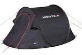 High peak Vision 2.0 Pop-up Tent 2-persoons 235 x 140 cm Zwart
