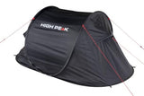 High peak Vision 2.0 Pop-up Tent 2-persoons 235 x 140 cm Zwart
