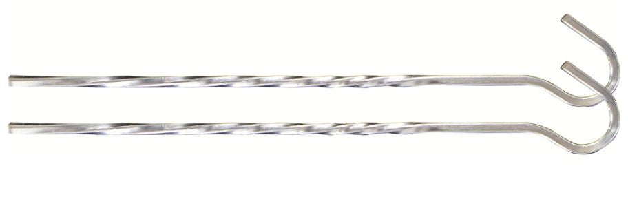 Highlander Gedraaide Tentharing 18 cm Staal 10 Stuks Zilver