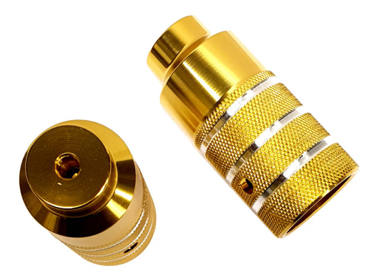 Hzb Asverlengers pegs Freestyle 110 mm staal goud 2 stuks