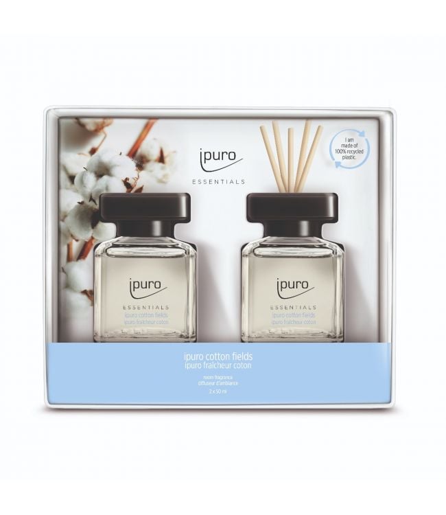 Ipuro geurdiffuser katoenveld 2 x 50 ml