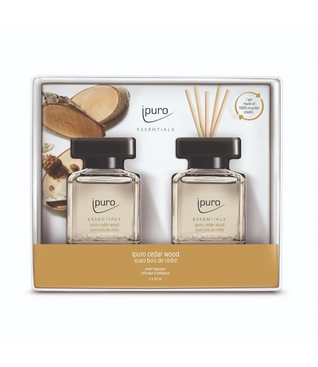Ipuro geurdiffuser cedar wood 2 x 50 ml