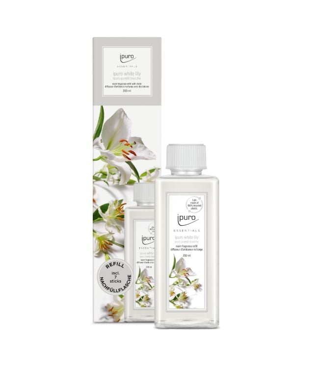 Ipuro geurdiffuser navulling white lily 200ml