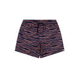 Vibrant stripes | blauw oranje uv zwembroek jongen