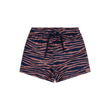 Vibrant stripes | blauw oranje uv zwemboxer jongens