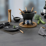 Kela Country fondueset 6 personen 1 liter 11-delig zwart